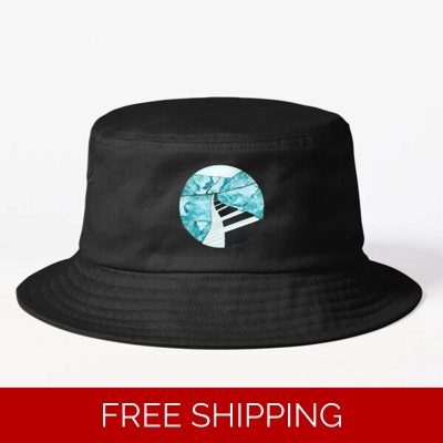 Bucket Fisherman Hat Piano Window Logo